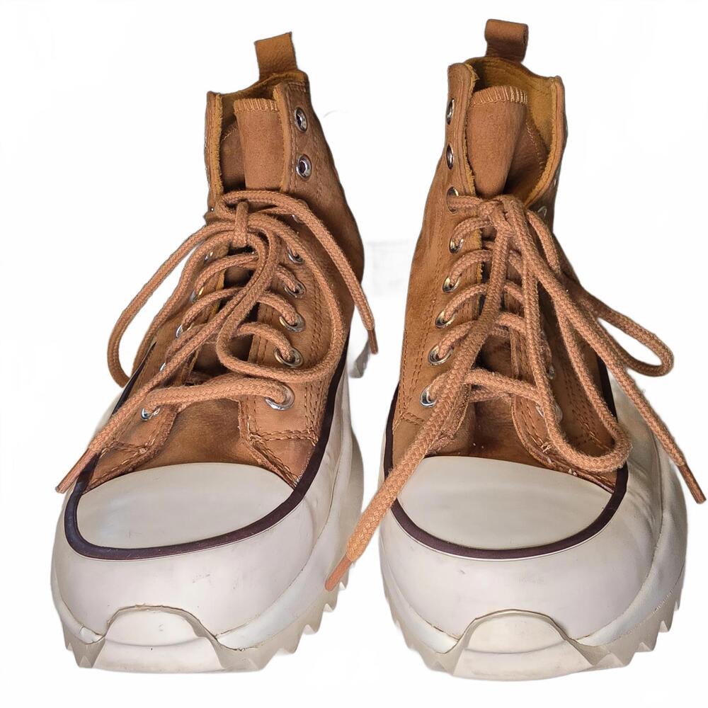 Converse Chuck Taylor All Star High-Top Brown Leather Sneakers Men 7.5/Women 9